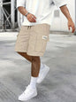 Men's work shorts; summer comfort; multi-pocket; outdoor leisure sport beach pants; elastic waistband