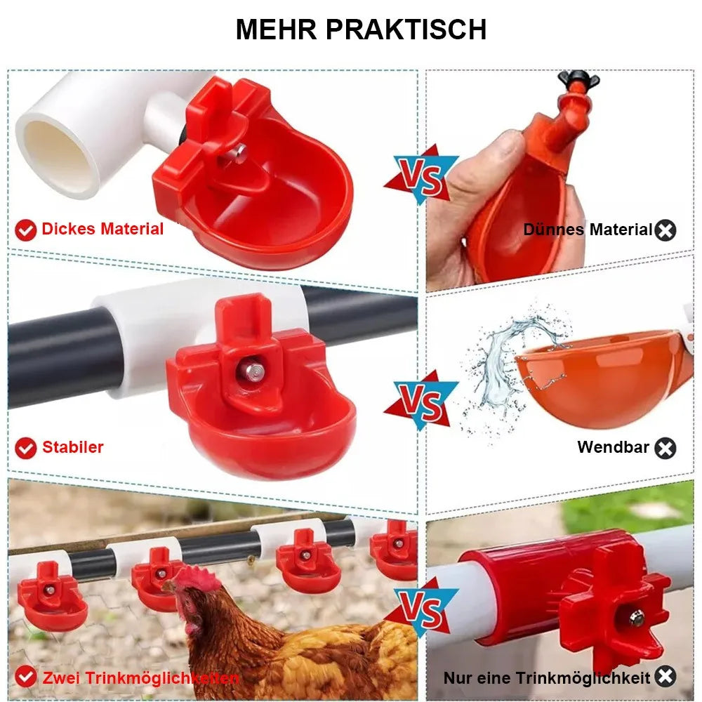 Chicken Drinker Poultry Automatic Waterer Pigeon Small Chick Feeding Bowl Chicken Coop Water Dispenser