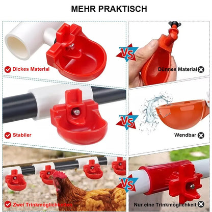 Chicken Drinker Poultry Automatic Waterer Pigeon Small Chick Feeding Bowl Chicken Coop Water Dispenser