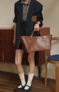 Women's Canvas Leather Totes Handbag Commuting Shoulder Crossbody Armpit Bag Leisure Versatile Casual Chic Stylish Clutch