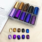 1 Box New Metal Nail Foils for Matt Transfer Paper Neon Stickers Champagne Nails Wraps Silver DIY Chameleon Nail Art Decorations