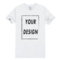 Custom Tshirt Front Back Print Professional Your Own Logo Text Photo Male Personalized Premium Gifts T-shirt EU Size 100% Cotton