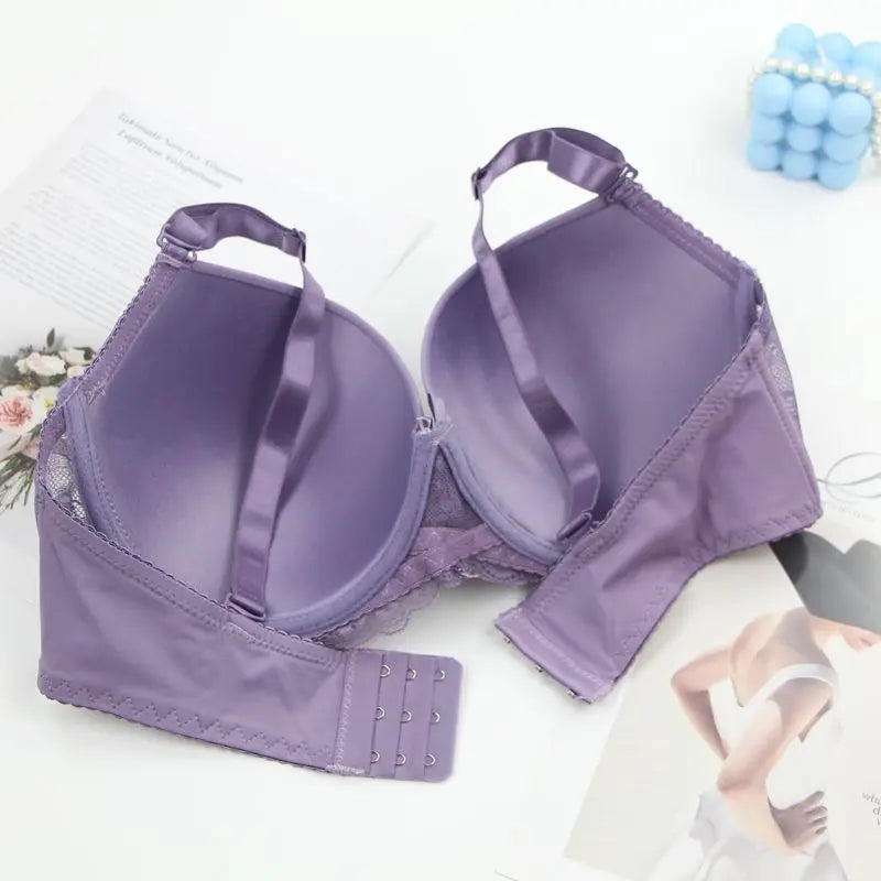 DaiNaFang Push Up Breathable Bras Bow 34/75 36/80 38/85 40/90 42/95 44/100 BCDE Cup Underwear For Women Plus Size Lingerie