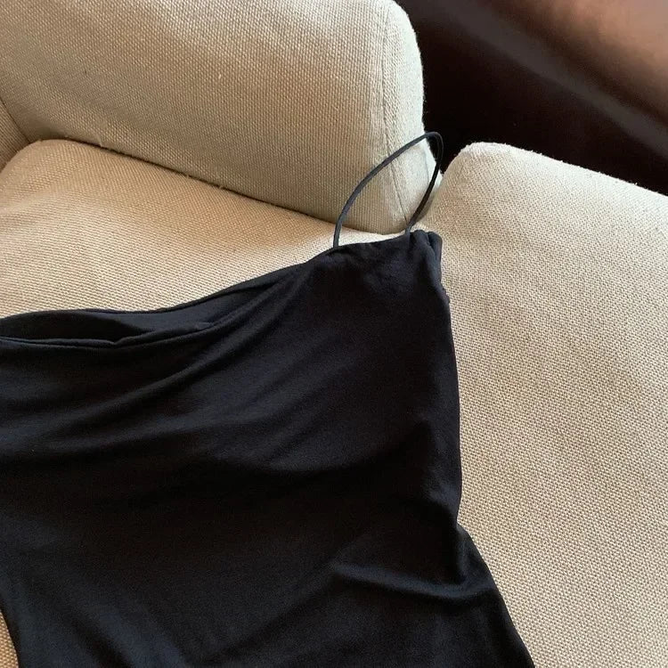 Women With Built In Bra Spaghetti Strap Tanks Summer Camis Tank Casual Tops  For Woman Solid Color Female Korean Style