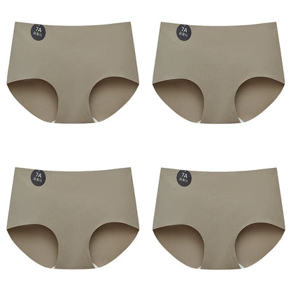 Falllsweet 4Pcs/Set Seamless Silk Briefs For Women Mulberry Silk Panties Comfortable Underpants Soft Lightweight Underwear M-2XL