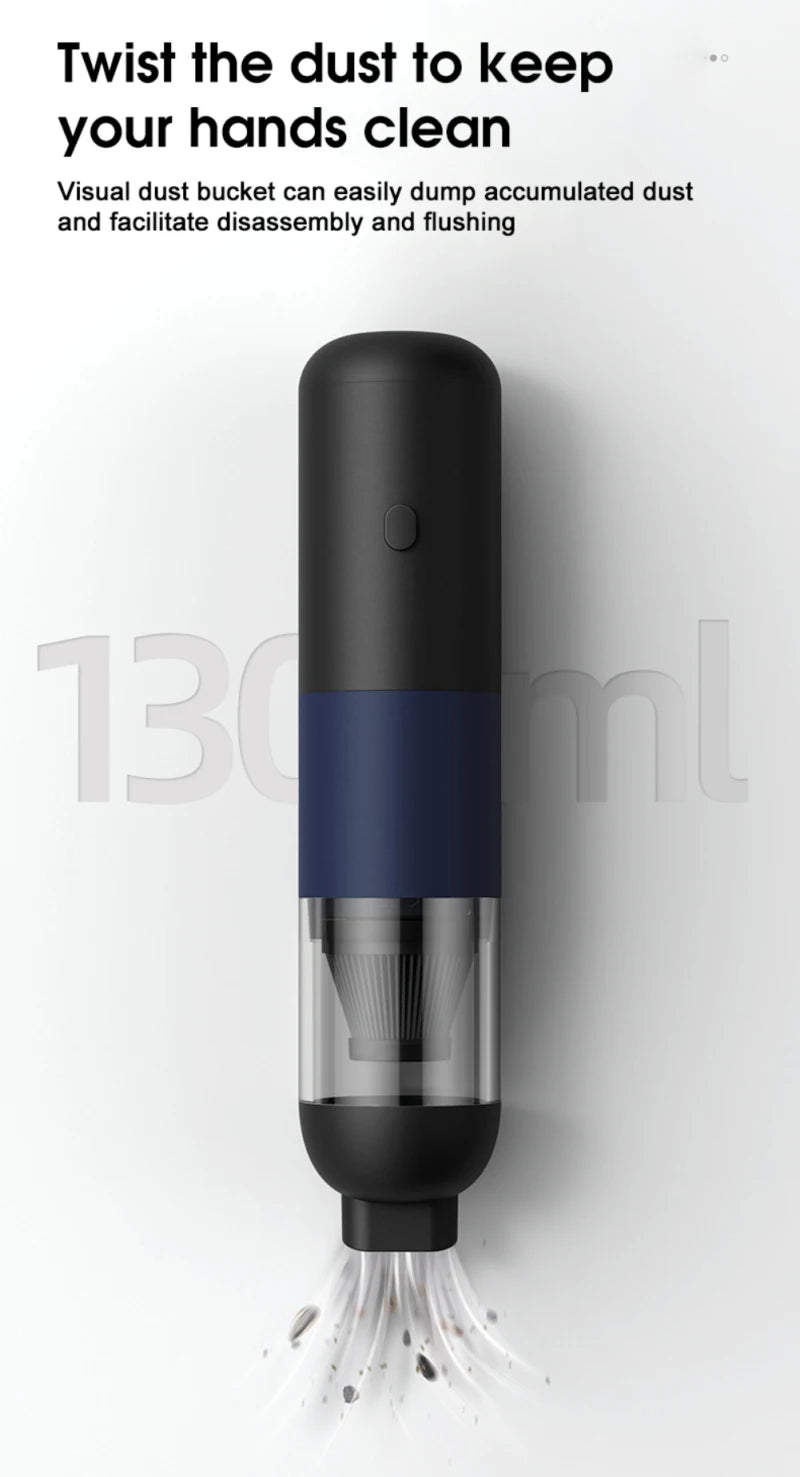 New Car Vacuum Cleaner Portable Mini Handheld Vacuum Cleaner Smart Home Car Dual-purpose Mi Wireless 20000PA Dust Catcher
