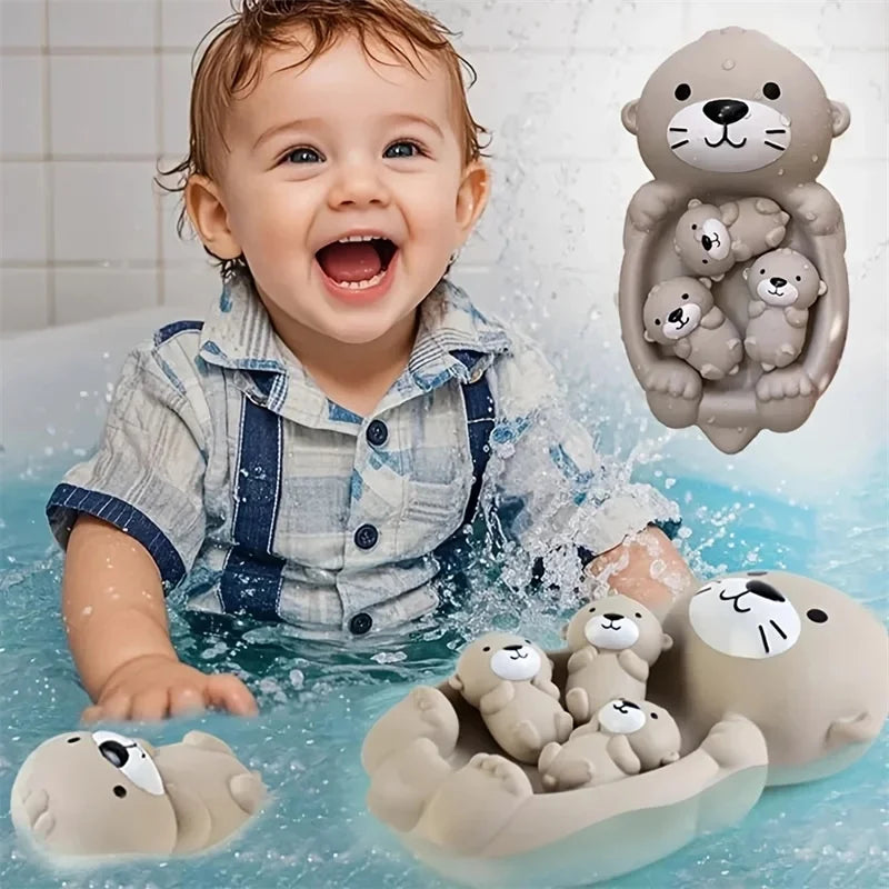 Children's Bathroom Floating Animal Otter Sealed Floating Water Toy Baby Bath Toys Swimming Pool Toy Comfort Toy Baby Bath Duck