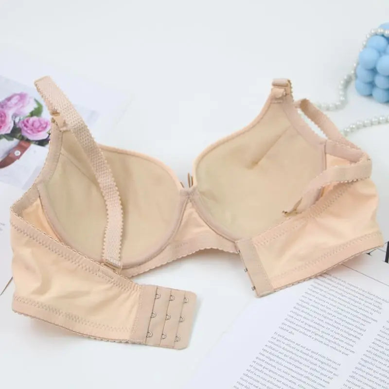 2025 New Sexy Plus Size Bras Bow Sweat Absorption Underwear For Women Solid Smooth Seamless Breathable ABC Cup Lingerie