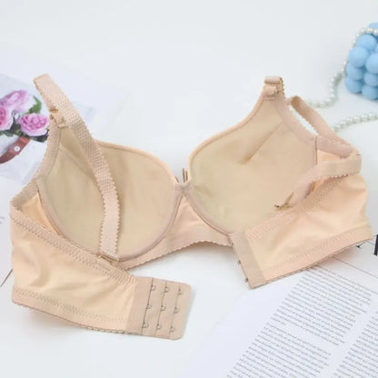 2025 New Sexy Plus Size Bras Bow Sweat Absorption Underwear For Women Solid Smooth Seamless Breathable ABC Cup Lingerie