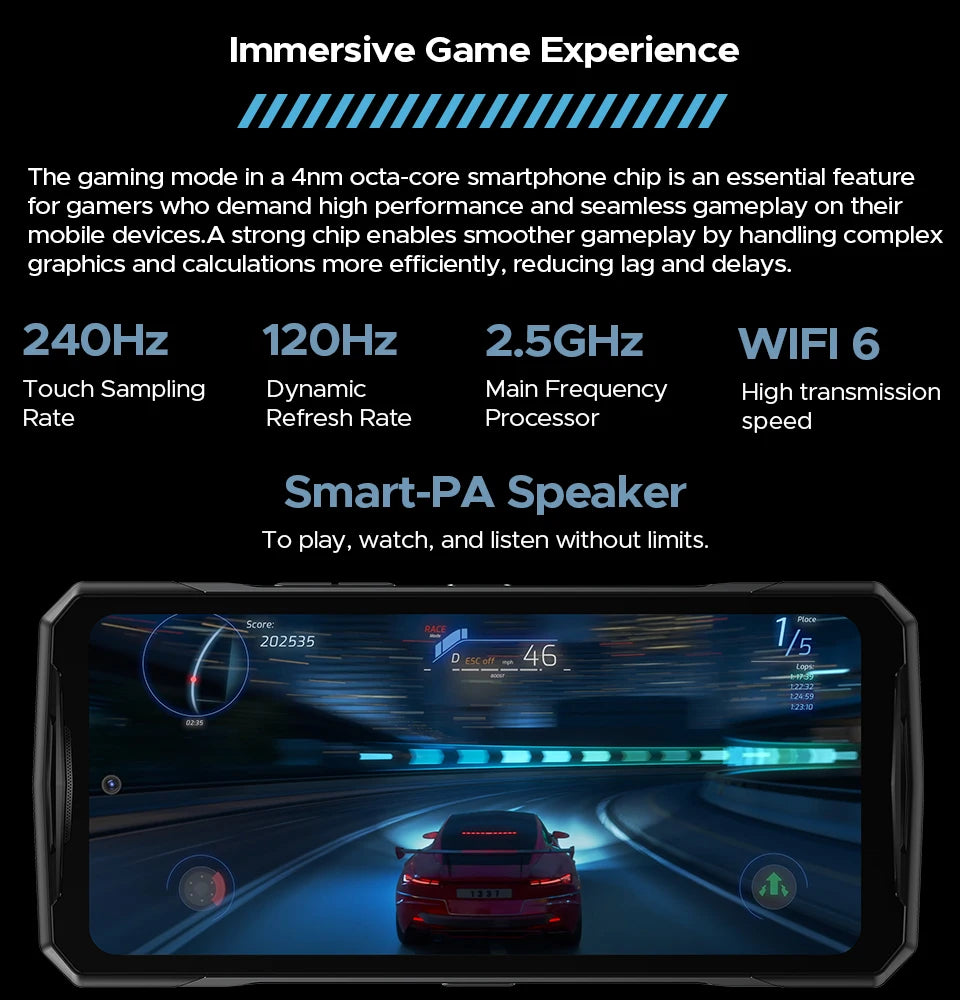 Global Version DOOGEE V40 Pro 5G Rugged Phone 6.78" Display 16GB+512GB Dimensity 7300 200MP AI Camera 8680mAh 33W Fast Charger