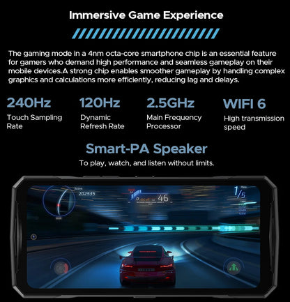 Global Version DOOGEE V40 Pro 5G Rugged Phone 6.78" Display 16GB+512GB Dimensity 7300 200MP AI Camera 8680mAh 33W Fast Charger