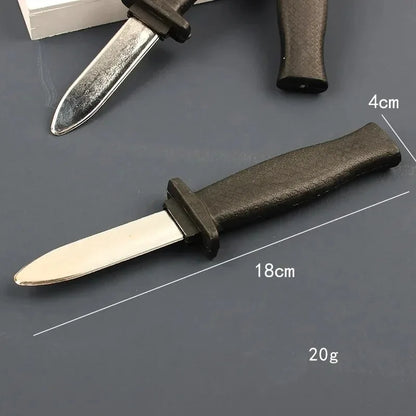 Retractable Fake Knife - Adult Plastic Magic Prank Toy for Jokes, Scary Tricks & Halloween Props (Realistic Toy)