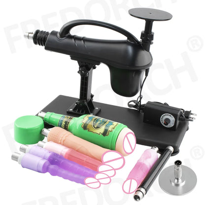 FREDORCH Sex Machines More Attachment Masturbating Pumping Sex Gun Adjustable with Dildo Couples Sex Toy Love Machine for Couple