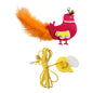 Hanging Cat Toy Swinging Cat Toy with Elastic Rope Feathers Self-play Teaser for Indoor Cats Hanging Bell Hunting Stimulator