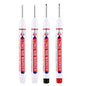 4Pcs/Set 20mm Deep Hole Long Nib Head Markers For Metal Perforating Pen Waterproof Bathroom Woodworking Decoration Multi-Purpose