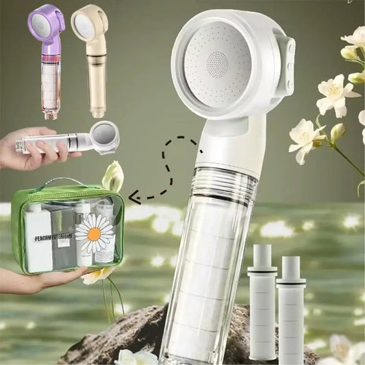 Durable Portable Travel Showerhead 3 Modes Detachable Hotel Filter Clean Filter Shower Head Shower Head Universal