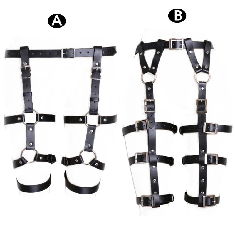 BDSM Bondage Leg Restraints Leather Belt Pants Adult Games thigh ring cuffs Straps Sex Toys For Couples Women erotic underwater