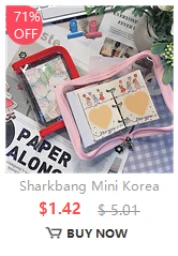 Sharkbang A7 Square Loose Leaf Diary Notebook Glitter Journals Agenda Planner PVC Binder Goo Card Book Gift Set Stationery
