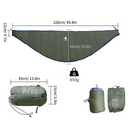 Portable Hammock Underquilt Winter Cold Weather Warm Under Quilt for Outdoor Camping Hiking Traveling Supplies
