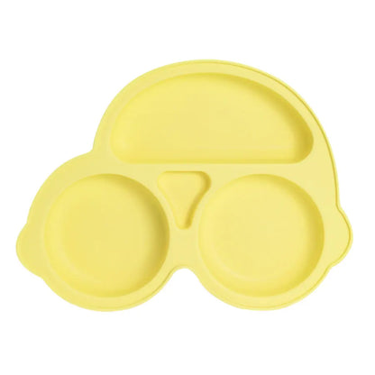 Baby Silicone Suction Cup Bowl Cute Bear Design Macaron Color 100% Food Grade Silicone BPA Free Double plate design for meals