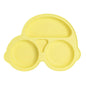 Baby Silicone Suction Cup Bowl Cute Bear Design Macaron Color 100% Food Grade Silicone BPA Free Double plate design for meals