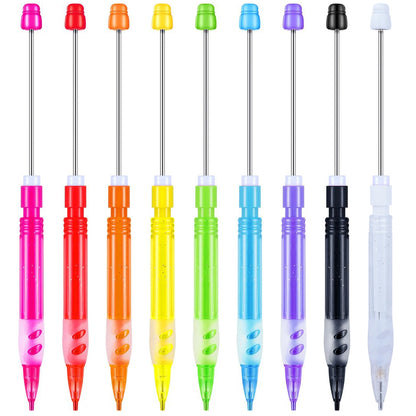 10-100Pcs Beaded Pencil HB Writing Beaded Pencil DIY Beadable Pencils Bead Pencil