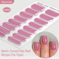 Gradient Auroras Semi Cured Gel Nail Strips Sparkly Shinning DIY Gel Polish Stickers for Nails Works with UV/LED Nail Lamps