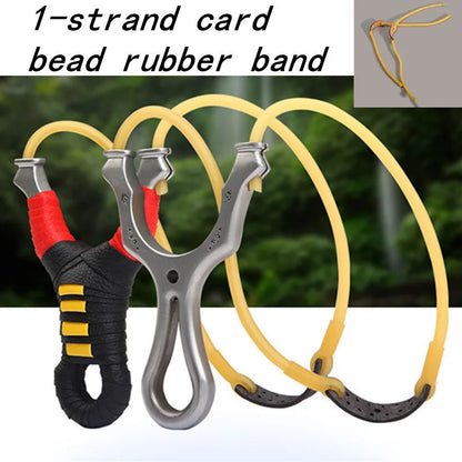 2pcs Slingshot Card Bead Rubber Band Slingshot Replaces Elastic Rubber Band, Round Rubber Band and Slingshot Accessories