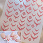 3D Gold Stamping V-Shaped French Tips Nail Art Stickers Retro Metal French Line Nail Decals Chrome Curved Strip Nail Decoration