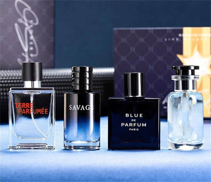 Luxury Brand Perfume Men Cologne 100ml Parfums Homme Gift Box 4Pcs Set Perfumes Masculinos Natural Floral Fruity Scent Spray