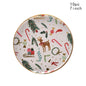 2026 Christmas Party Disposable Tableware Cartoon Bronzing Deer Pattern Plates Cups Santa Claus Napkin Merry Christmas Supplies