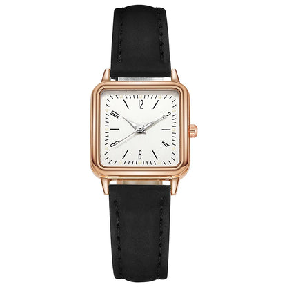 Women Watches Fashion Square Arabic Dial Quartz Watch Casual Leather Strap Ladies Wristwatches Clock Gift Reloj Mujer