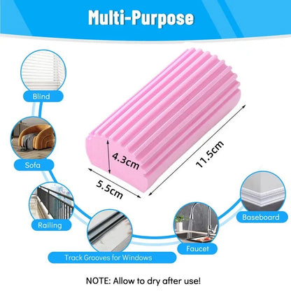 Car Cleaning Sponge 11.5x5.5x4.3 cm Multipurpose Groove Detail Brush Can Also Be Used For Blinds Sofas Armrests  Window Tracks