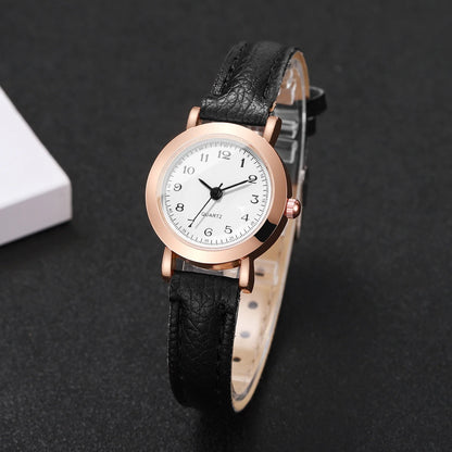 Fashion Small Dial Women Watches Ladies Leather Band Analog Quartz Wristwatch Girls Clock（Without Box）