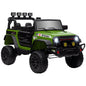 4x4 electric Car for children UTV, equipped with a 2.4 GHz remote control, two powerful motors, 12 V, size 100x63x65 cm, green
