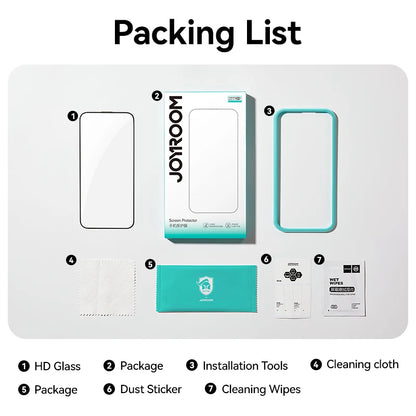 Joyroom 3/2/1PCS HD Glass For iPhone 18 17 16 15 Pro Max Screen Protector Full Screen Glass Protection For iPhone 18 17 16 15Pro