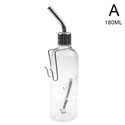 Water Bottles for Rabbit Ferret Small Bird Guinea Pigs Rats Hamster Cage Hanging Liquid Feeder for Small Animals Puppy 180/350ML