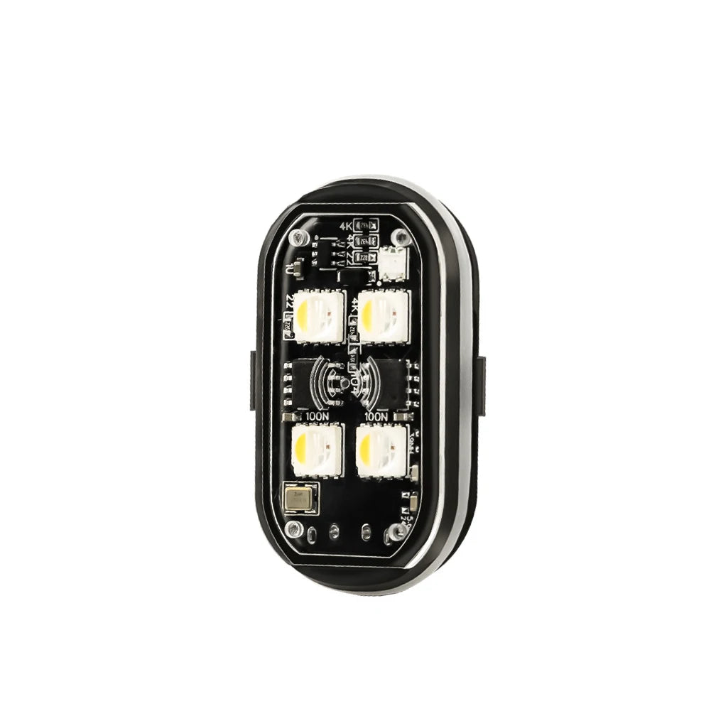 1-8pcs Wireless LED Strobe Lights Car Decor Atmosphere Light 8 Colors Rechargeable Led Lights Anti-Collision LED Warning Light