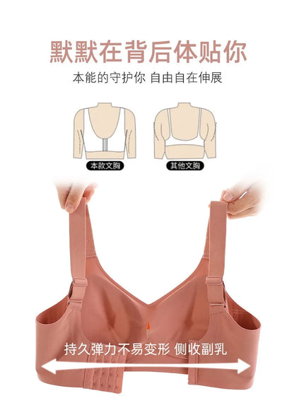 Jelly Support Seamless Bra For Big Breasts, Slim Fit, Push-up Anti-sagging, Wire-free Underwear, Sports Bra, Breathable