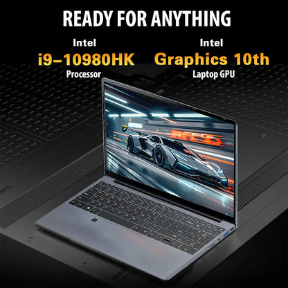 15.6' Intel Core I9 10980HK Laptop Computer Windows 11 Pro 16GB RAM 1TB SSD M.2 Notebook PC Gamer Portable Laptops Gaming Office