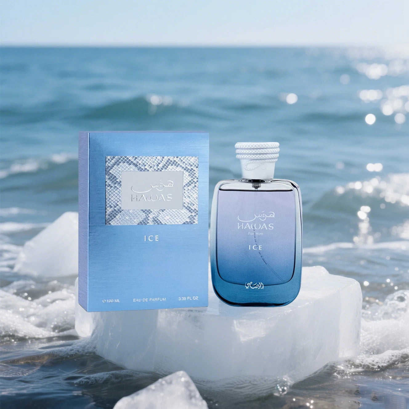 100ML Hawas Ice for Men Eau De Parfum Spray Original Arabian Perfume Men's Premium Arabian Long Lasting Fragrance