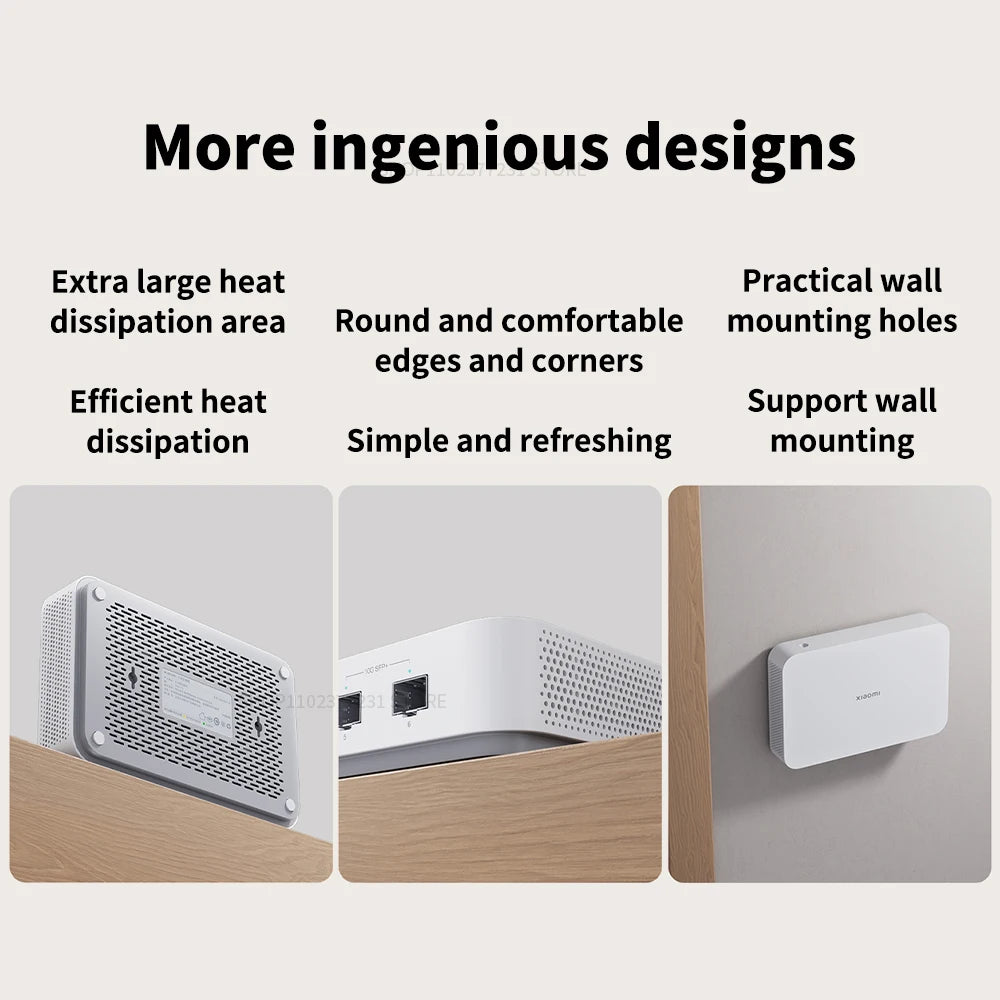 NEW Xiaomi Mi 10G Ethernet Switch 4×2.5G+2×10GMbps Mini Network Switches VLAN Ethernet Splitter Lan Router 6 Ports Hub Switch