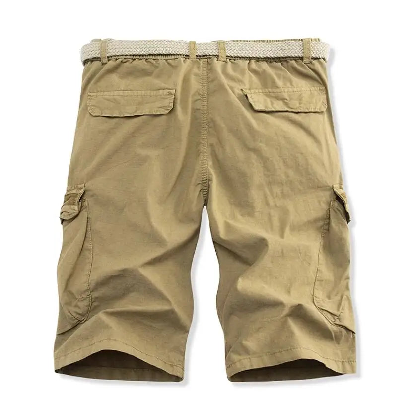 Men Summer Cargo Shorts Casual Tool Shorts High Quality Man Summer Military Multi Pocket Pants Loose Cargo Pants No belts 38