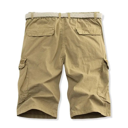 Men Summer Cargo Shorts Casual Tool Shorts High Quality Man Summer Military Multi Pocket Pants Loose Cargo Pants No belts 38