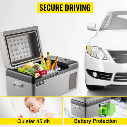 SucceBuy 15L - 55L Car Refrigerator Mini Fridge Freezer Portable Compressor Cooler DC 110-240V Ice Box for Camping RV Travel