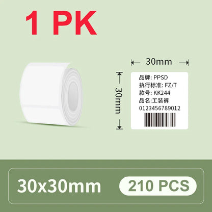 30/40mm Width Thermal Label Paper Roll White Self-adhesive Sticker Waterproof Barcode Food Price DIY Tag For Printer M220 P50