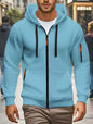Men Autumn and Winter New Hoodies Long Sleeve Sweatshirt Pocket Zipper Design Hooded Sweatshirt Men Sportswear Casual Jacket