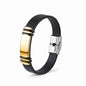 Bracelet Homme Twist Braid Leather Rope Bracelets For Men Stainless Steel Hiphop Rock Fashion Jewelry Accessories Wholesale