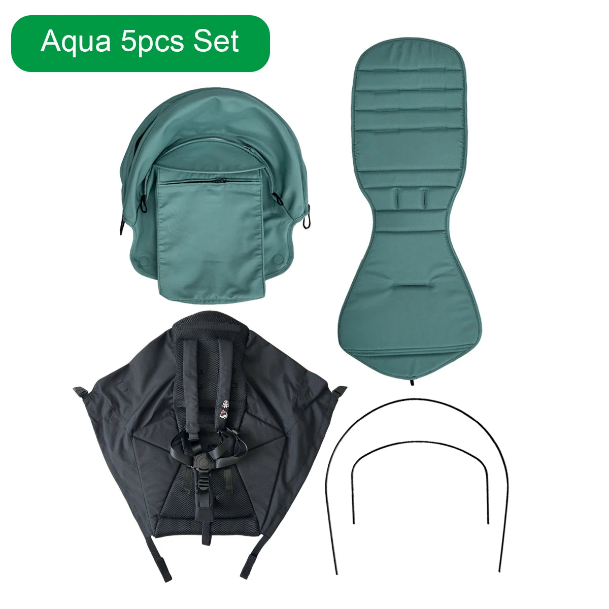 MomTan Stroller Accessories Replacement Set Extended Canopy & Seat Cushion & Seat Base For Babyzen YOYO Series & Stokke YOYO3