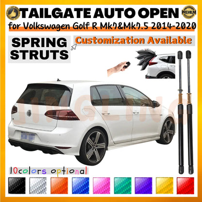 Qty(2) Trunk Struts with Spring for Volkswagen Golf R Mk7&Mk7.5 2014-2020 Rear Tailgate Boot Lift Supports Shock Absorbers